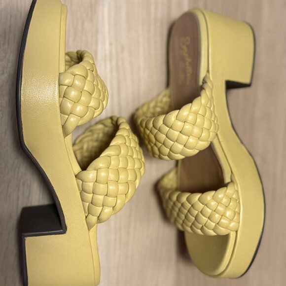 Seychelles Novelty Braided Leather Sandals – Butter Yellow 8.5 - Picture 4 of 5